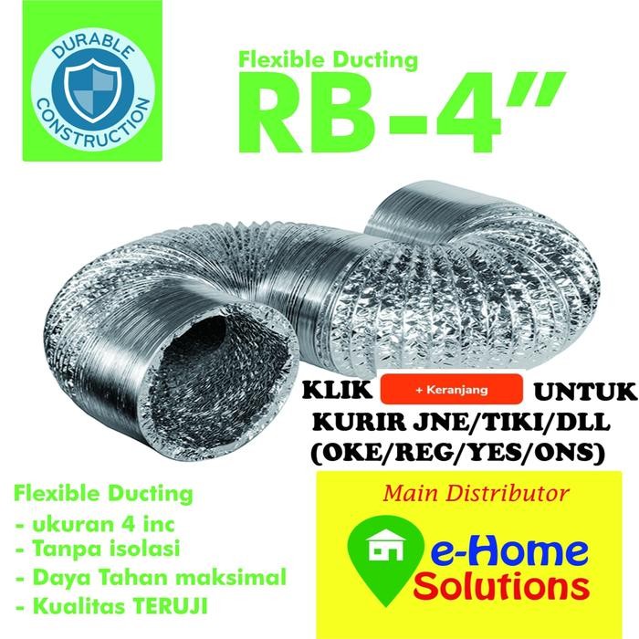 Alunium Selang Flexible Duct Ducting 4 In