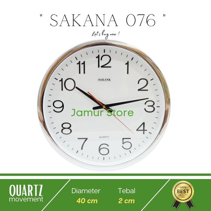 New Jam Dinding Sakana 076 Quartz Original 40cm