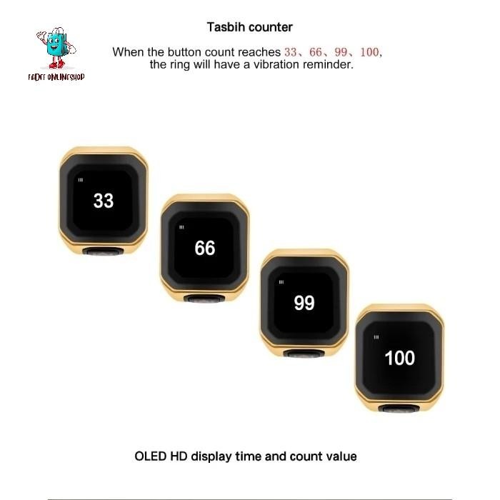 Smart tasbih digital cincin zikir ring aluminum alloy tasbih digital Cincin Dzikir