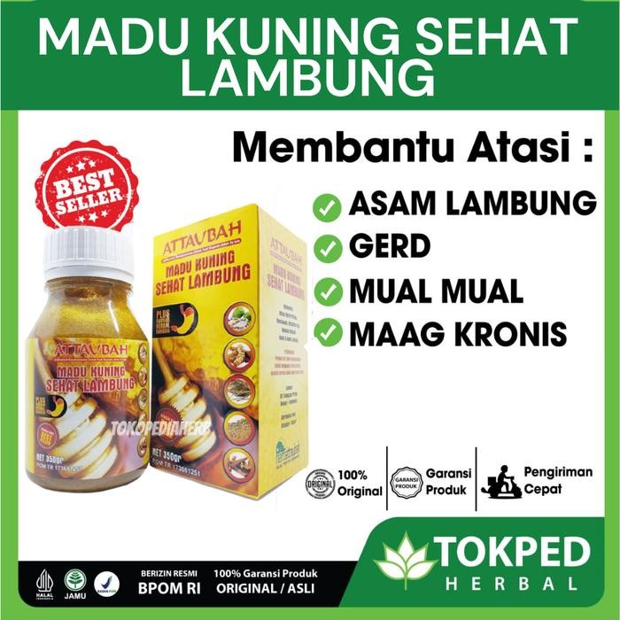 

Madu Kuning Sehat Lambung Attaubah 350gr Original Untuk Maag Ampuh