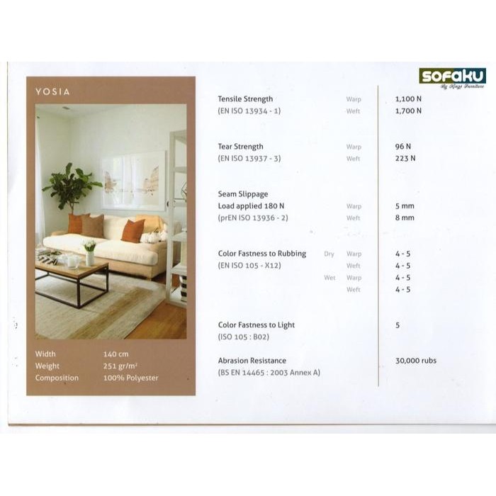 YOSIA Ateja Fabric - Kain Jok Sofa - Kain Sofa, Tas, Totee Bag