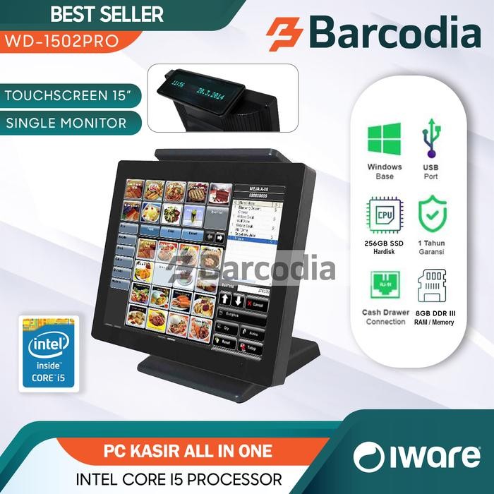 Mesin Kasir Windows All In One Pos Iware Wd-1502Pro Touchscreen