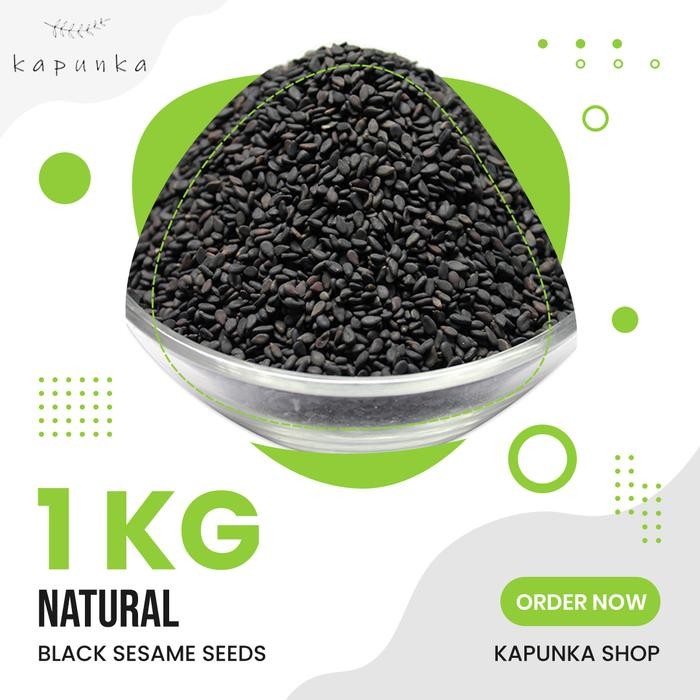 

wijen hitam panggang 1kg black sesame seeds