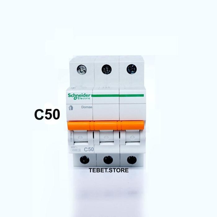 MCB 3 PASE C 50 / 50 AMPER MERK SCHNEIDER MERLIN GERIN