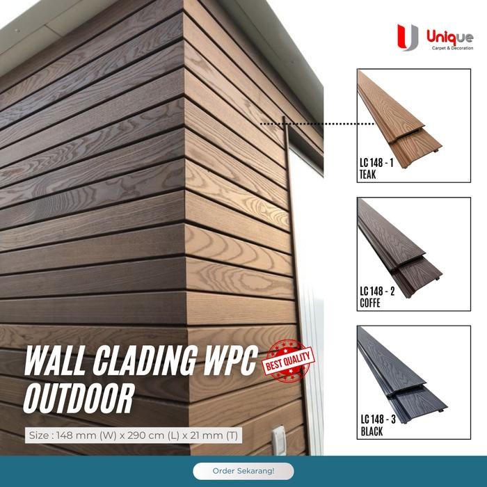 TERBARU WPC Plafon / Ceiling WPC / Wood Panel Dinding Outdoor / Wall Cladding BISA GOSEND