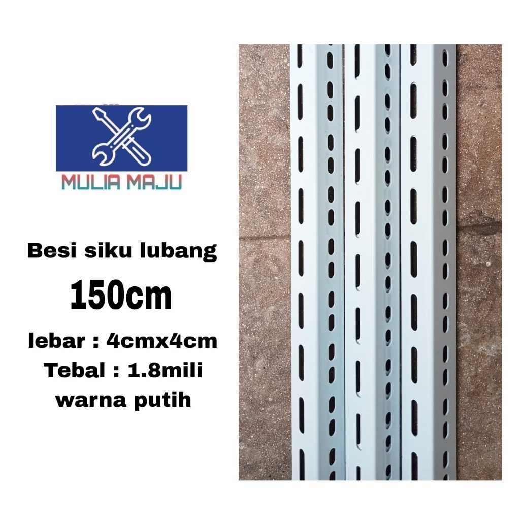 Besi Siku Lubang 1.8mm 150cm 4cmx4cm