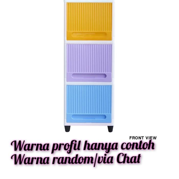 lemari plastik/ laci plastik club flip 3 susun