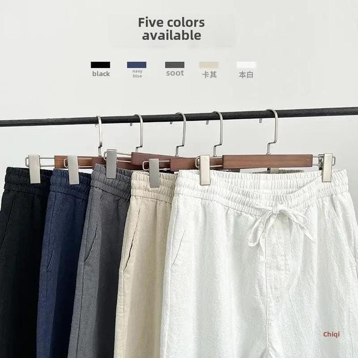 Celana Premium Katun Linen Casual Keren Terbaru celana linen Pria Celana Katun Linen Nyaman Keren