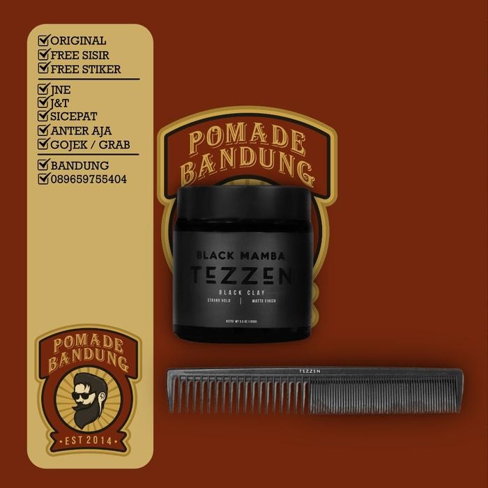 Tezzen Black Mamba - Pomade tezzen black mamba - pomade warna hitam