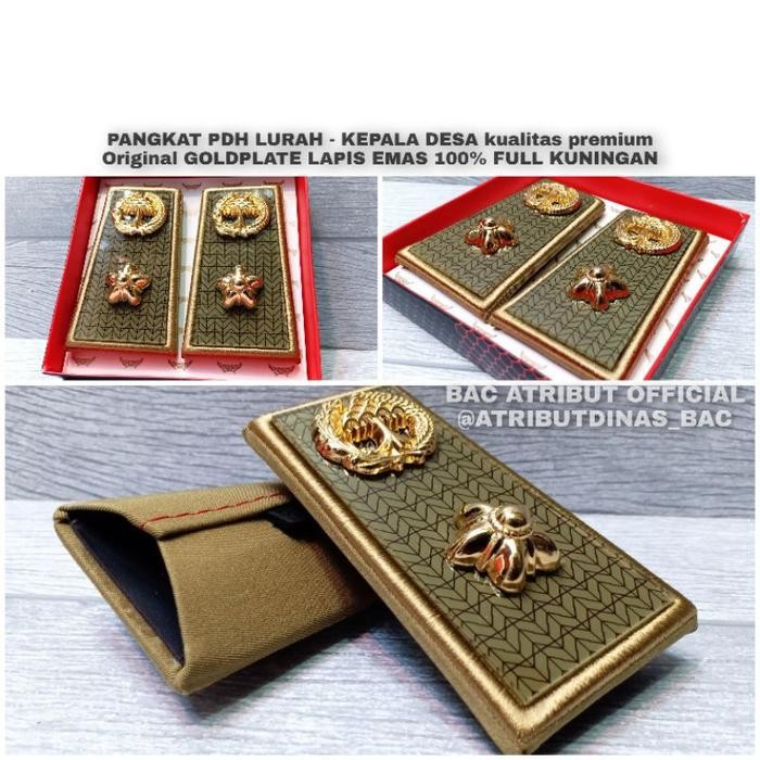 

ASLI PANGKAT LURAH KUALITAS TERBAIK Emas Anyaman Gold Aksess Elegan Pria Clips Bros READY STOCK