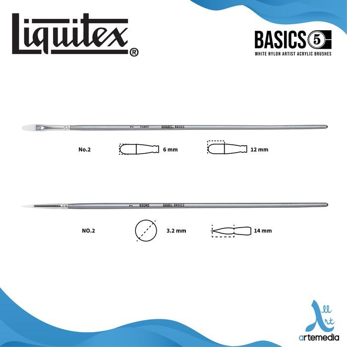 

Artemedia - Kuas Lukis Liquitex Basics Brush Set Synthetic White Bristle