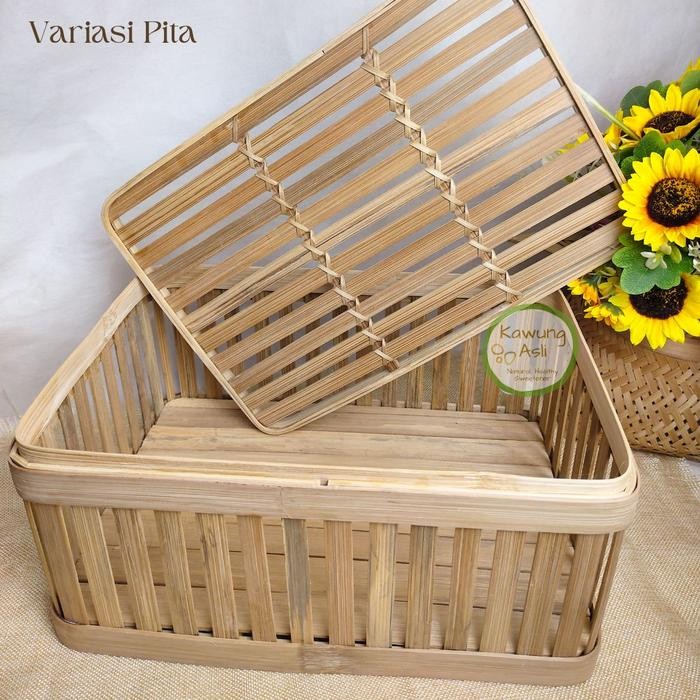 Kotak Bambu Stick Pita Hampers Hantaran Kue Lebaran Jumbo
