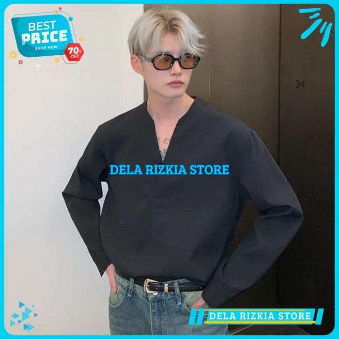 KEMEJA PRIA V_NECK / KEMEJA PRIA V_NECK TERJAMIN BEST