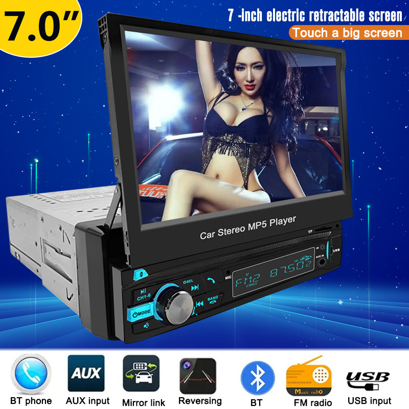 Ahoudy Car Radio 1Din Stereo GPS Autoradio 7'' Audio Multimedia MP5