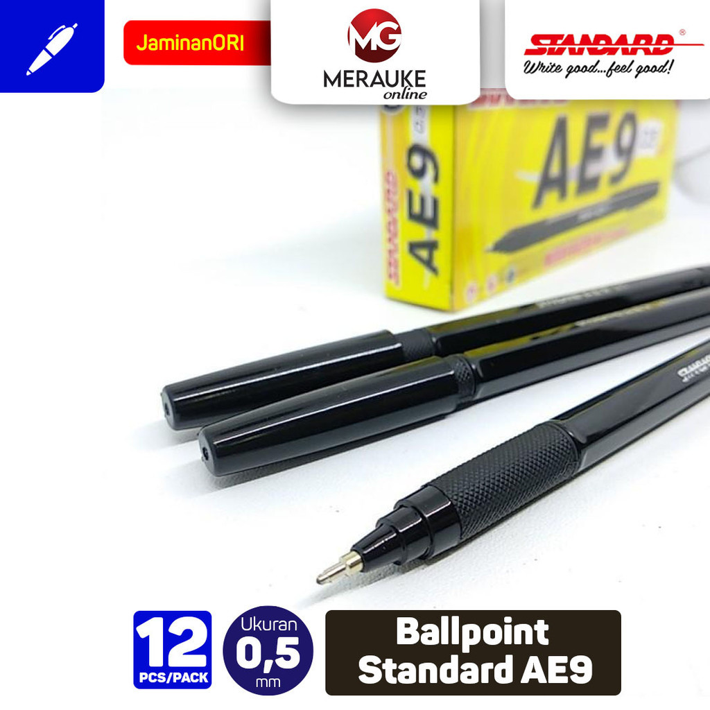 

Ballpoint STANDARD AE9 - Hitam 12 Pcs