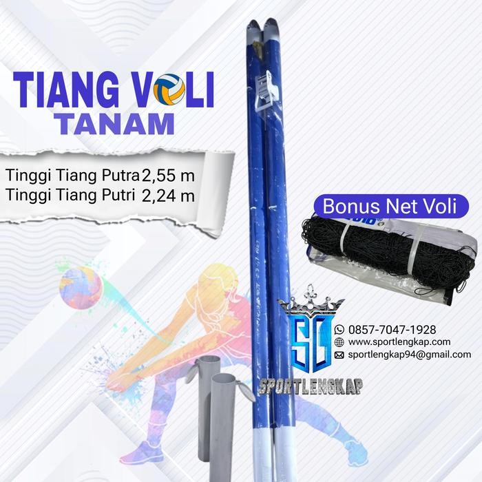 HOT SALE tiang net voli tanam, tiang voli INV