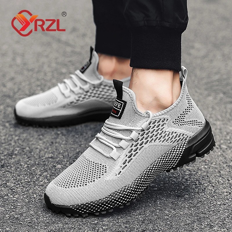 YRZL Men Running Shoes Comfortable Sport Shoes Lightweight Walking Sneakers Men Sneakers Breathable 