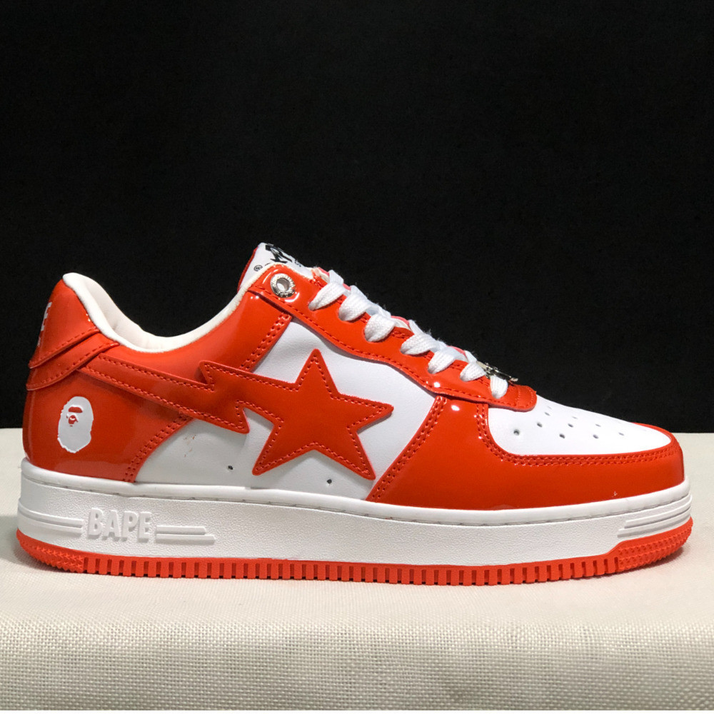 Original Bape Sta Patent Leather Mirror Face Men Women Casual Shoes Fashion BAPESTA Classic AF Skate