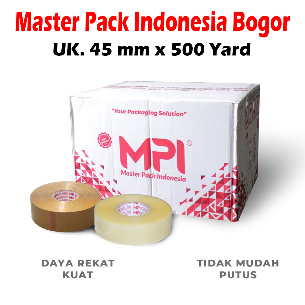 

Lakban Coklat JUMBO MPI 45 mm x 500 yard / Lakban Packing - Master Pack Indonesia Bogor
