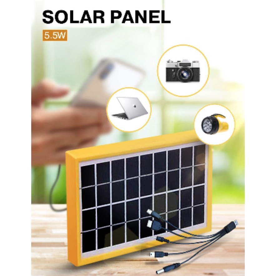 AnBolt Panel Surya Multifungsi Panel Surya 12W Pengisian Daya 5V Panel Tahan Air Dengan Dudukan dan