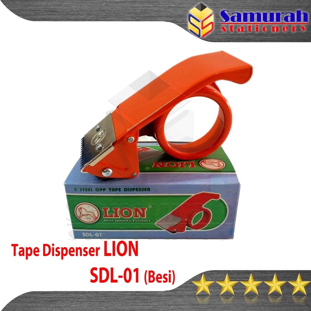 

Tape Cutter Lion SDL-01 Bahan Besi 2" / Tape Dispenser SDL 01 Potong Lakban OPP 2In / Pemotong