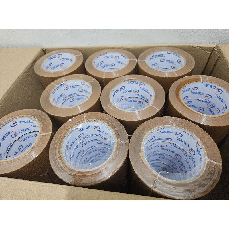 

54Roll(1Dus/Karton) Lakban Bening/Coklat 200 Yard