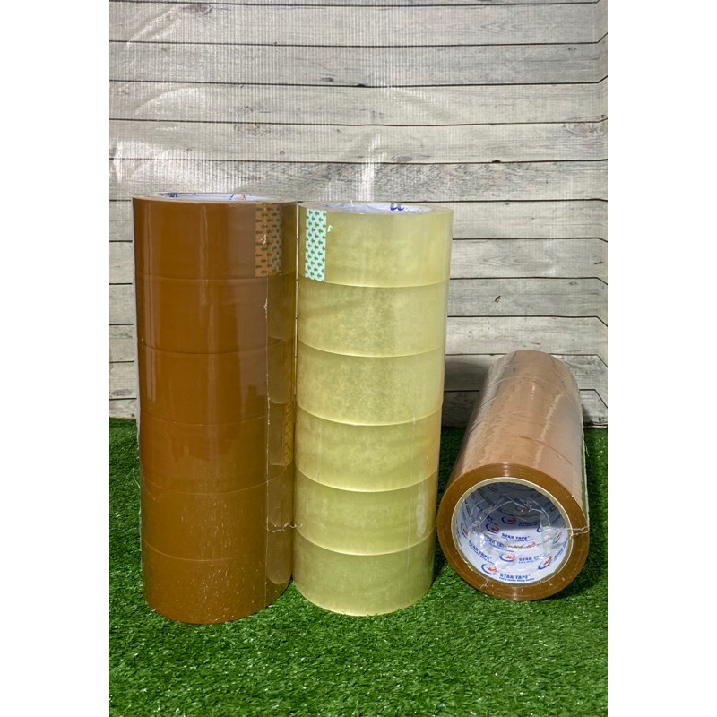 

LAKBAN COKLAT DAN BENING 6 PCS UKURAN 45MM X 100 YARD / LAKBAN BENING / LAKBAN COKLAT