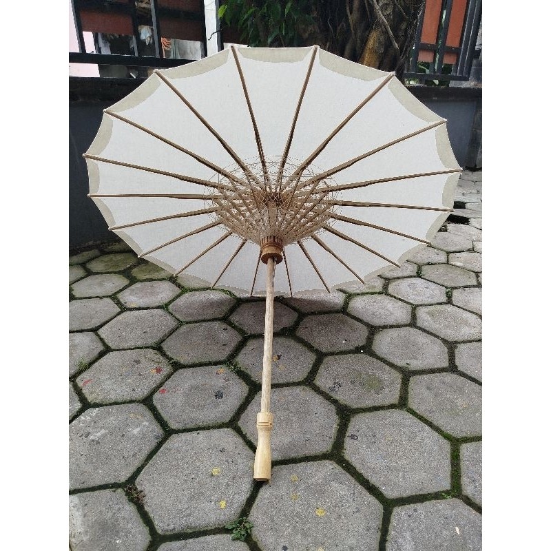 Nds - PAYUNG HIAS/PAYUNG PREWEDDING/PAYUNG PUTIH POLOS/PAYUNG DEKORASI/PAYUNG KAIN BLACU