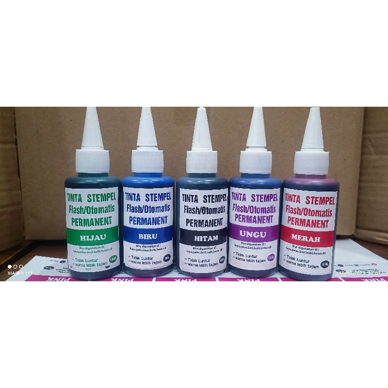 

TINTA STEMPEL FLASH OTOMATIS PERMANENT/ TINTA UNTUK MEDIA PLASTIK
