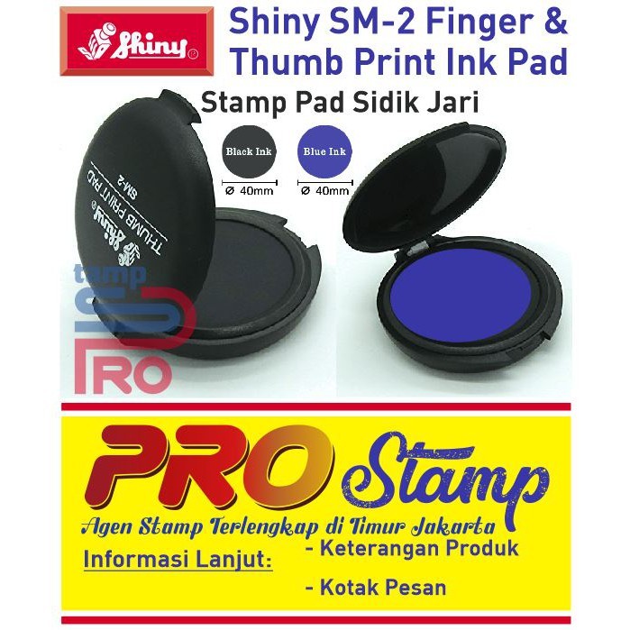 

Stempel Sidik Jari / Thumb Print Pad Shiny SM-2 Biru & Hitam