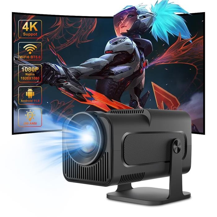 Proyektor Mini Portable Infocus Android 11 WiFi Bluetooth 390 ANSI 4K best seller