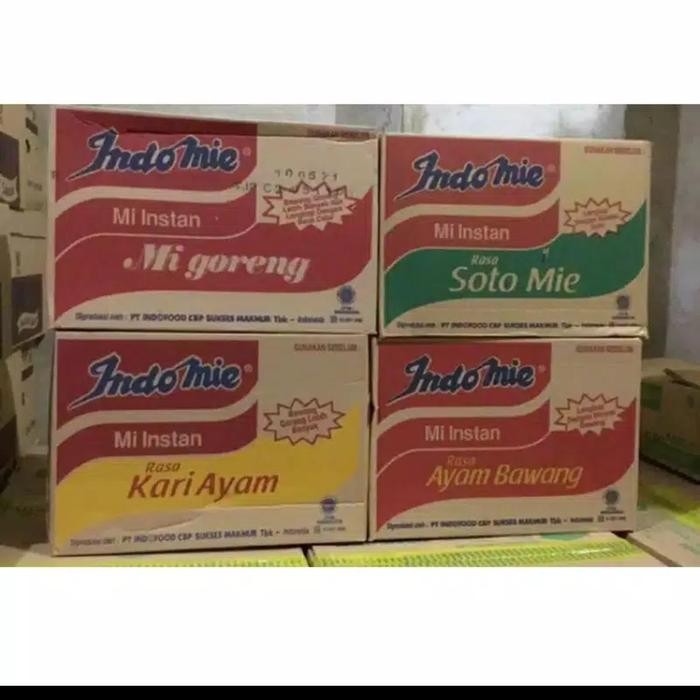 

Indomie goreng/soto/ayam bawang/kari