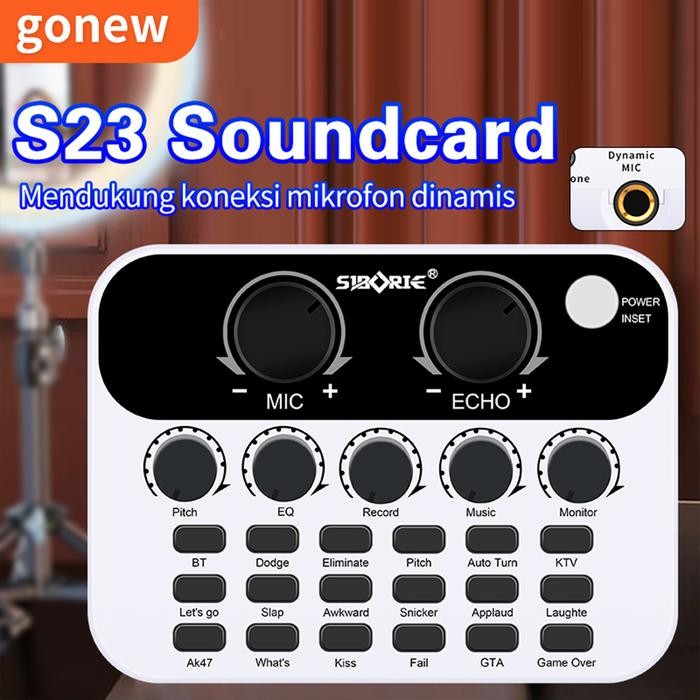 Gonew S23/K98 Soundcard Audio Usb External Sound Card Mic Mixer Bluetooth Phone Pc Pembuat Audio