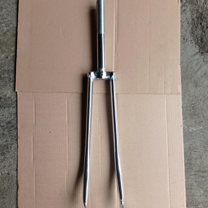 Fork Sepeda 27 Balap/Roadbike/Fixie Jadul Crome/Chrome Taiwan Gratisongkir