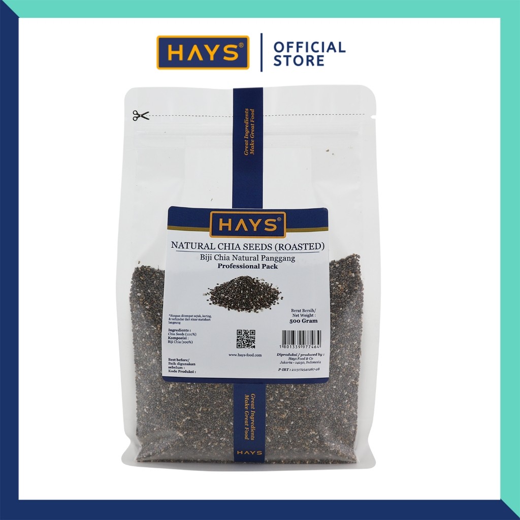 

HAYS - Natural Chia Seed (Roasted) 500 Gram / Biji Chia Natural (panggang) 500 G