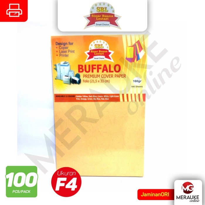 

Kertas Jilid Buffalo SBL 160gr Ukuran F4 (1 Pak isi 100 Lembar)
