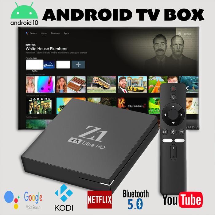 Unlocked Google TV Smart Voice Control Smart TV Box Bluetooth Android TV Box Z1 Ram 2GB Rom 16GB STB
