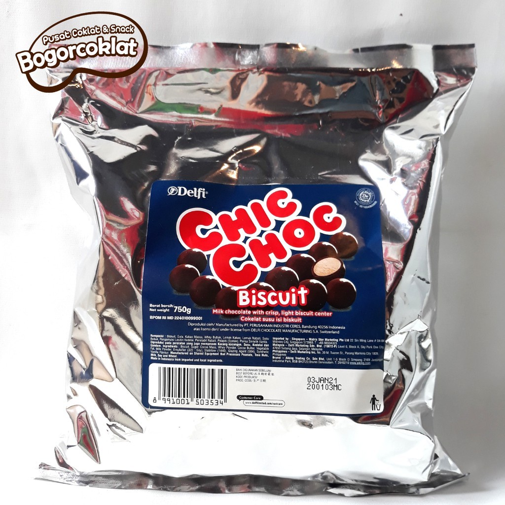 

WHYN!! Coklat Delfi Chicchoc Biscuits 750gr (dengan label)