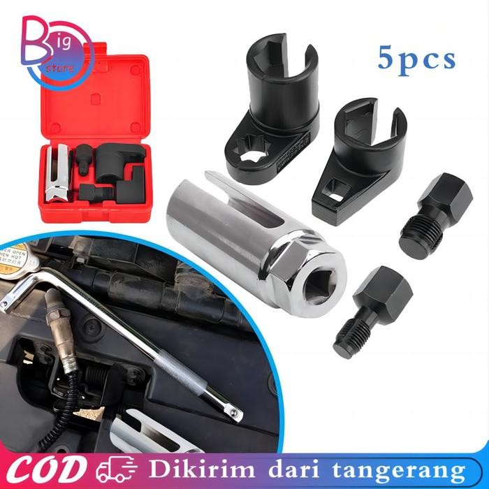 PREMIUM 5pcs/Set Kunci Sensor O2 Kunci Oksigen Sensor Kunci Sensor O2 Mobil Kunci Sensor Oksigen