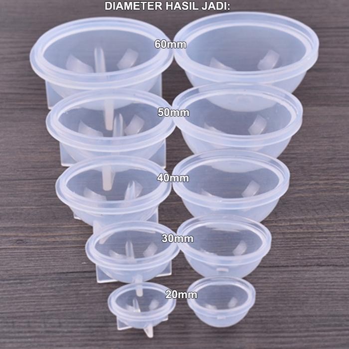 PREMIUM Cetakan Resin Planet Bola Bulat Cetakan Silikon Round Sphere Silicone Mold