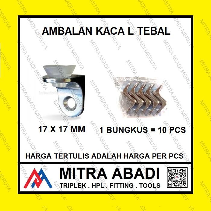 PREMIUM Siku Ambalan Bracket L Ambalan Kaca L Tebal