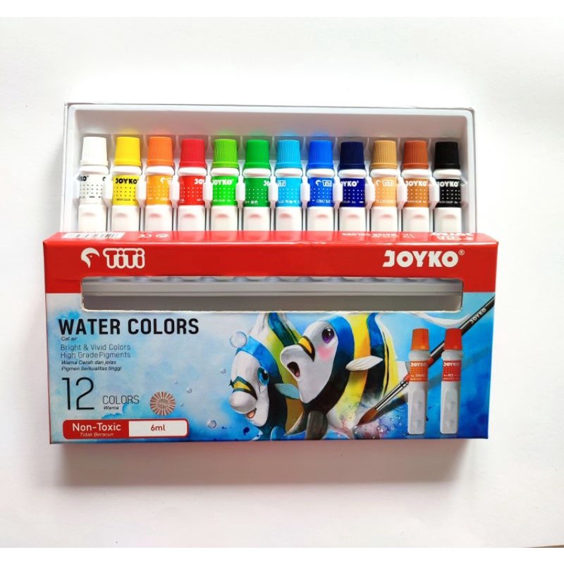 

Cat Air 12 Warna Tube Joyko Water Colors 6 Ml