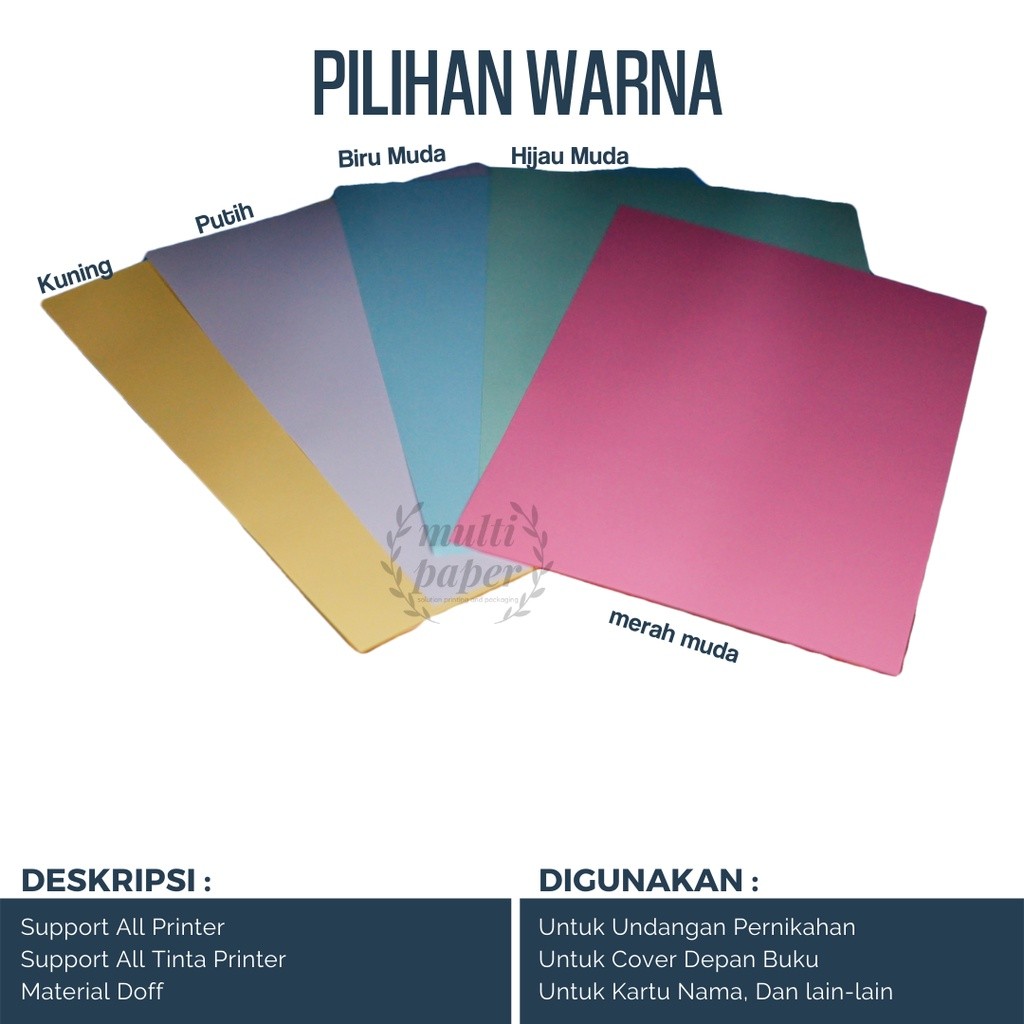 

Kertas BC A4 160 gsm isi 100 lembar / Kertas Brief Card A4