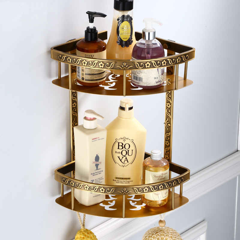 Obral super besarRak Shampoo Kamar Mandi Tower Bar Rack Persegi Rak Kosmetik Gantung Dinding Rak