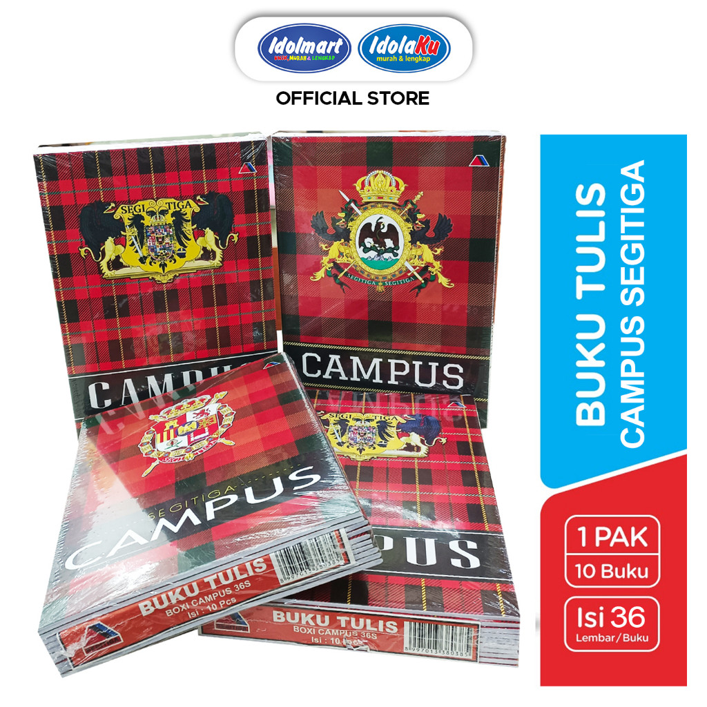 

IDOLMART Buku Tulis Campus Unggul isi 36 Lembar Buku Tulis sekolah Boxy/10 pcs