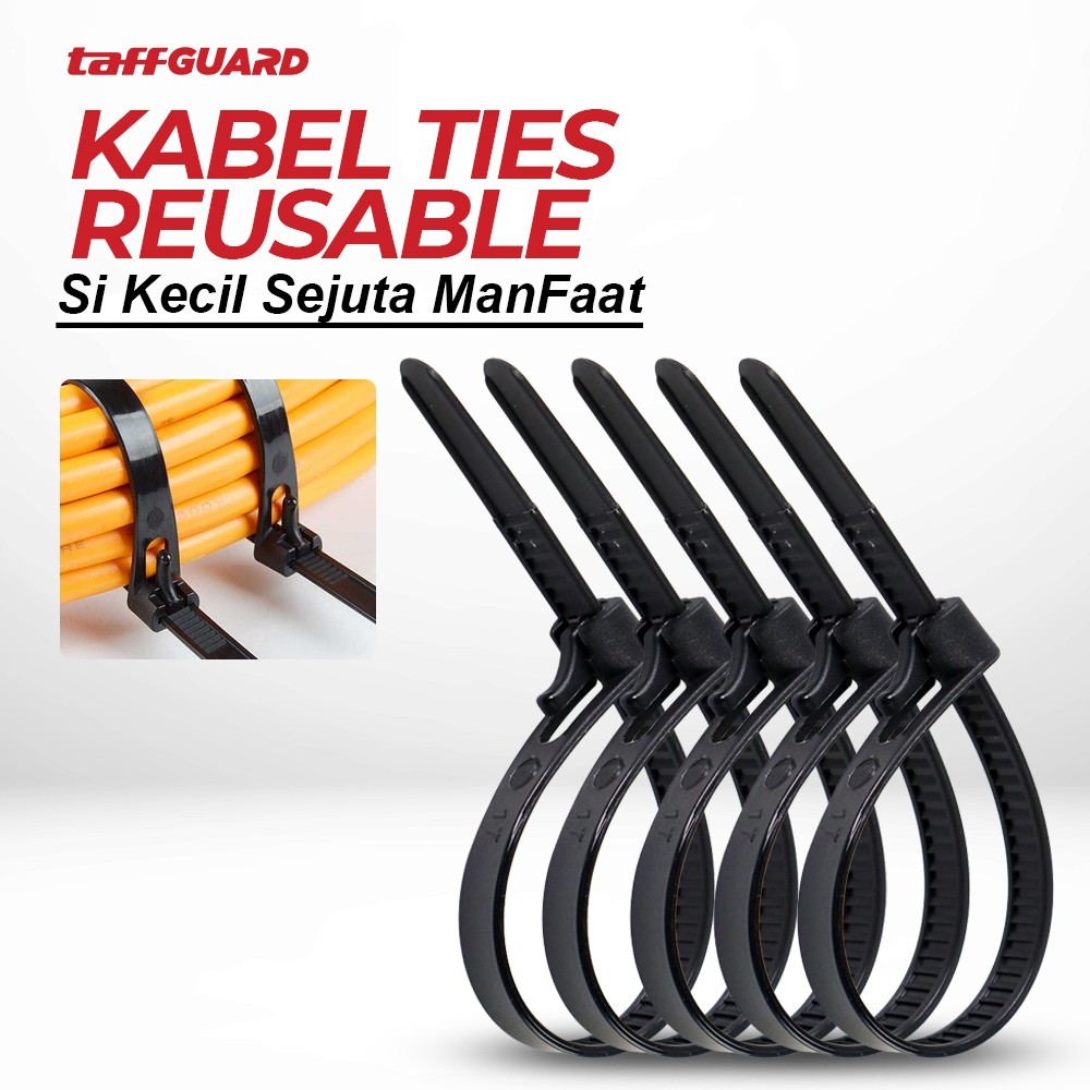 

[100 PCS] Kabel Ties Hitam Putih Lebar 8mm Panjang 15cm, 20cm, 25cm, 30cm, 40cm, 45cm Multifungsi