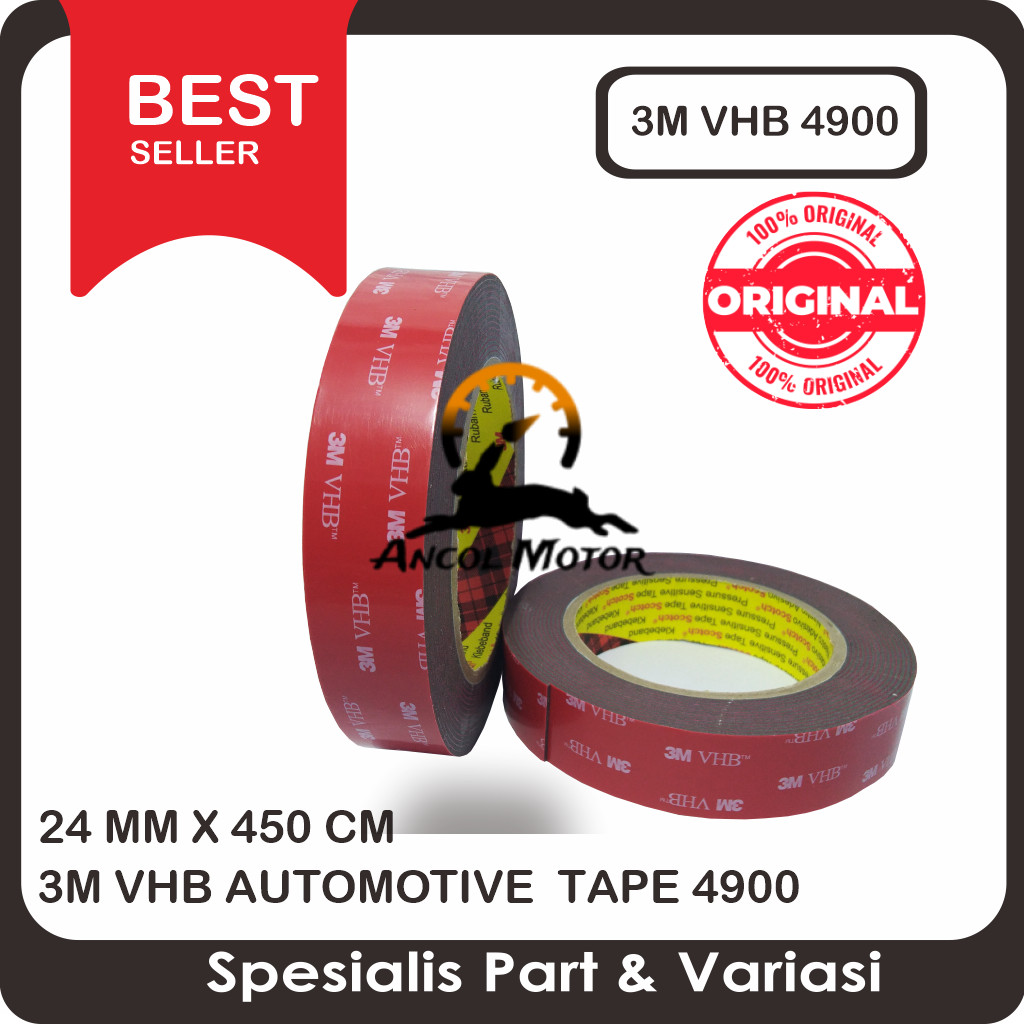 

Double Tape 3M VHB 4900 size 24mm 450cm Lem Dobel Perekat Automotive WE!!!