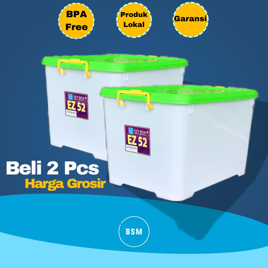PAKET EZY BOX 52 LITER CONTAINER BOX PLASTIK SERBAGUNA