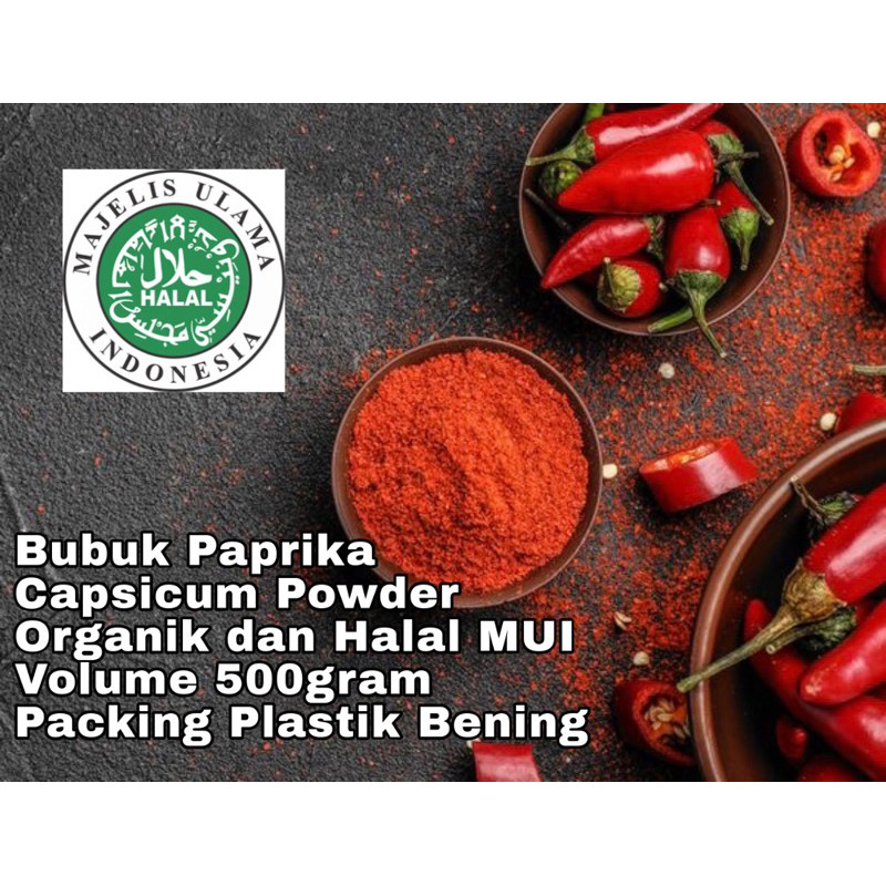 

Bubuk Paprika Capsicum Powder 500gram Halal Organik