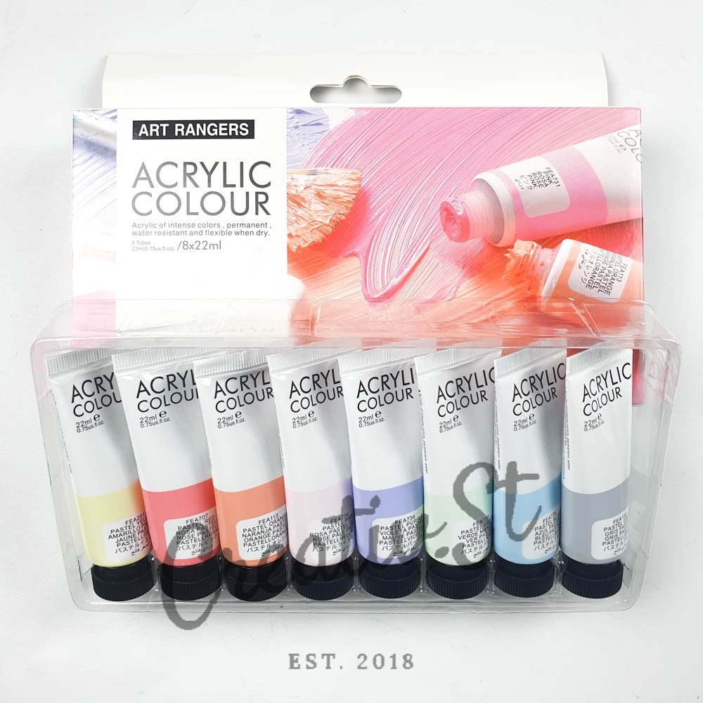 

ART RANGERS Cat Acrylic Pastel 8 Warna Set Akrilik Paint Lukisan WE!!